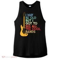 I May Be Old But I Got To See All The Cool Bands Ladies PosiCharge Tri-Blend Wicking Tank thumb 0