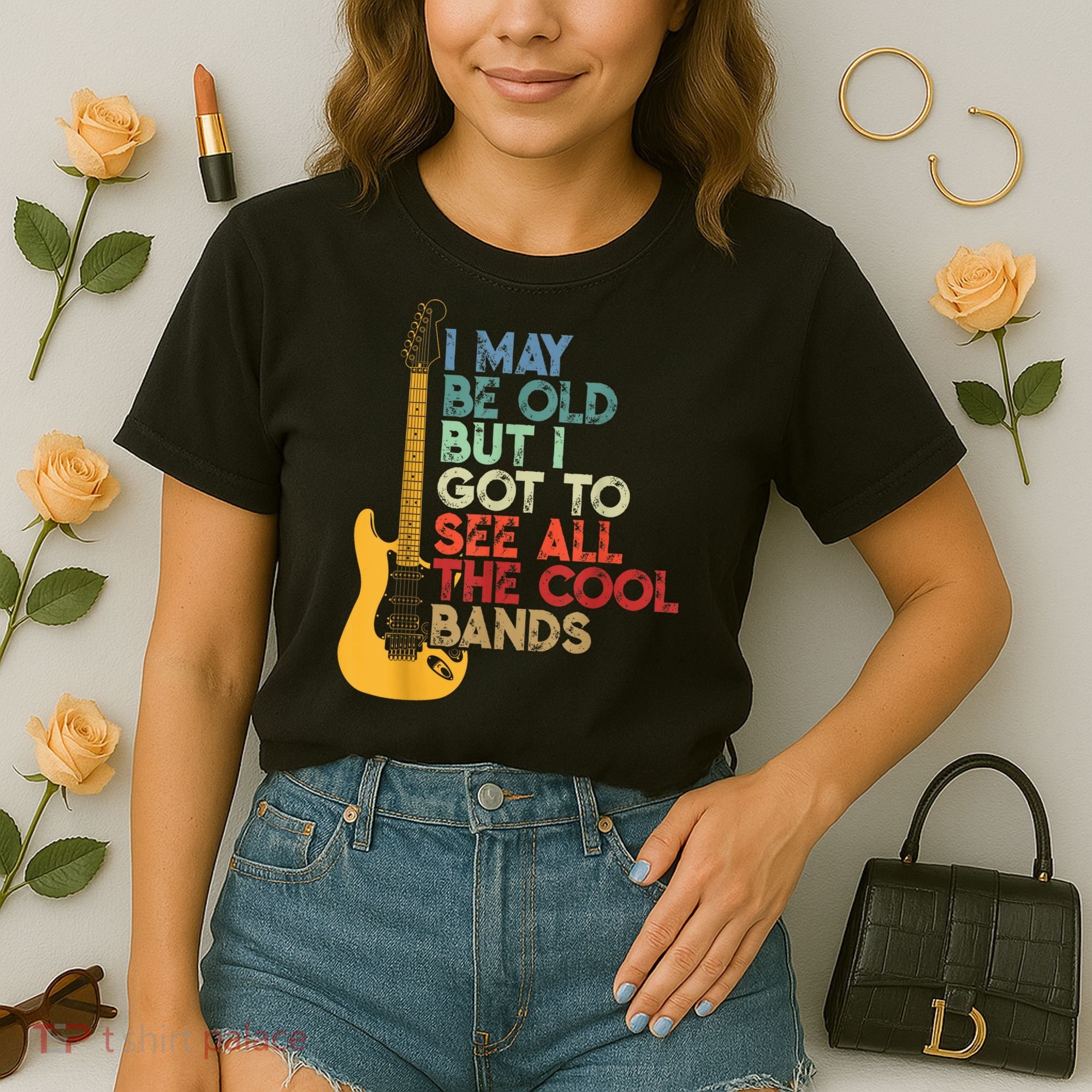 I May Be Old But I Got To See All The Cool Bands Comfort Colors Boxy T-Shirt