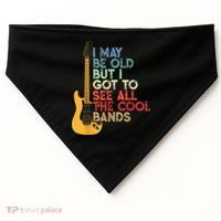 I May Be Old But I Got To See All The Cool Bands USA-Made Doggie Bandana thumb 0