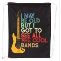 I May Be Old But I Got To See All The Cool Bands Drawstring Bag thumb 0