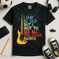 I May Be Old But I Got To See All The Cool Bands Kids Tie-Dye T-Shirt thumb 2