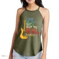 I May Be Old But I Got To See All The Cool Bands Women's Perfect Tri Rocker Tank thumb 2
