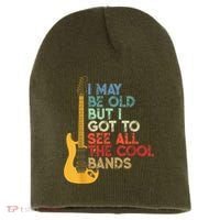 I May Be Old But I Got To See All The Cool Bands Short Acrylic Beanie thumb 0