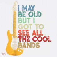 I May Be Old But I Got To See All The Cool Bands Comfort Colors Garment-Dyed Hooded Sweatshirt thumb 2