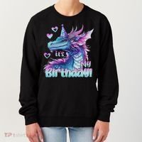 It's My Birthday Dragon Party Cute Dragons Lover Theme Women's Sweatshirt thumb 0