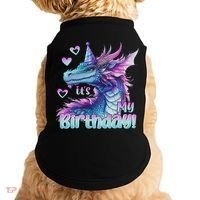 It's My Birthday Dragon Party Cute Dragons Lover Theme Doggie Tank thumb 0