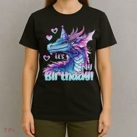 It's My Birthday Dragon Party Cute Dragons Lover Theme T-Shirt thumb 4