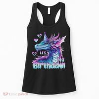 It's My Birthday Dragon Party Cute Dragons Lover Theme Women's Tank Top thumb 0