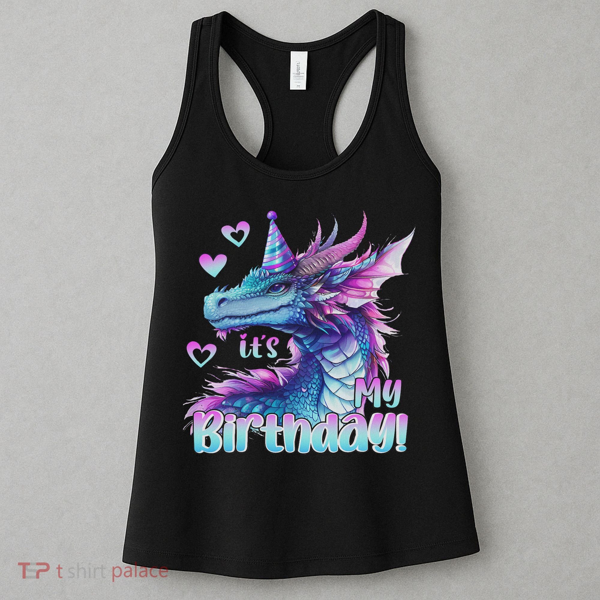 It's My Birthday Dragon Party Cute Dragons Lover Theme Women's Tank Top