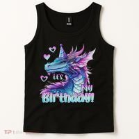 It's My Birthday Dragon Party Cute Dragons Lover Theme Tank Top thumb 2