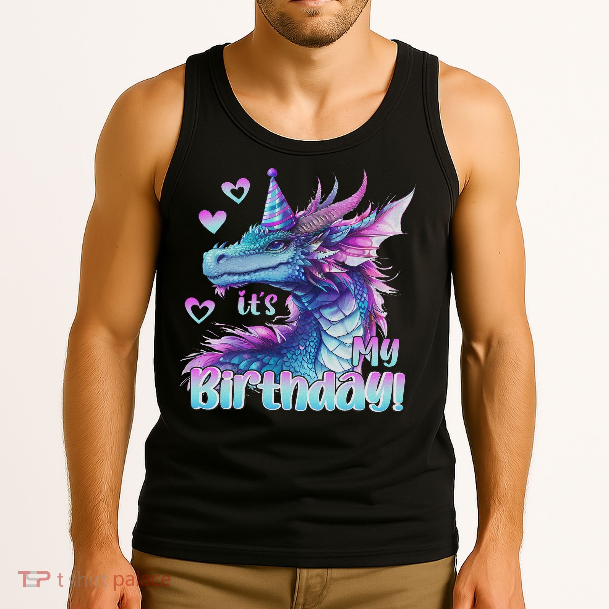 It's My Birthday Dragon Party Cute Dragons Lover Theme Tank Top