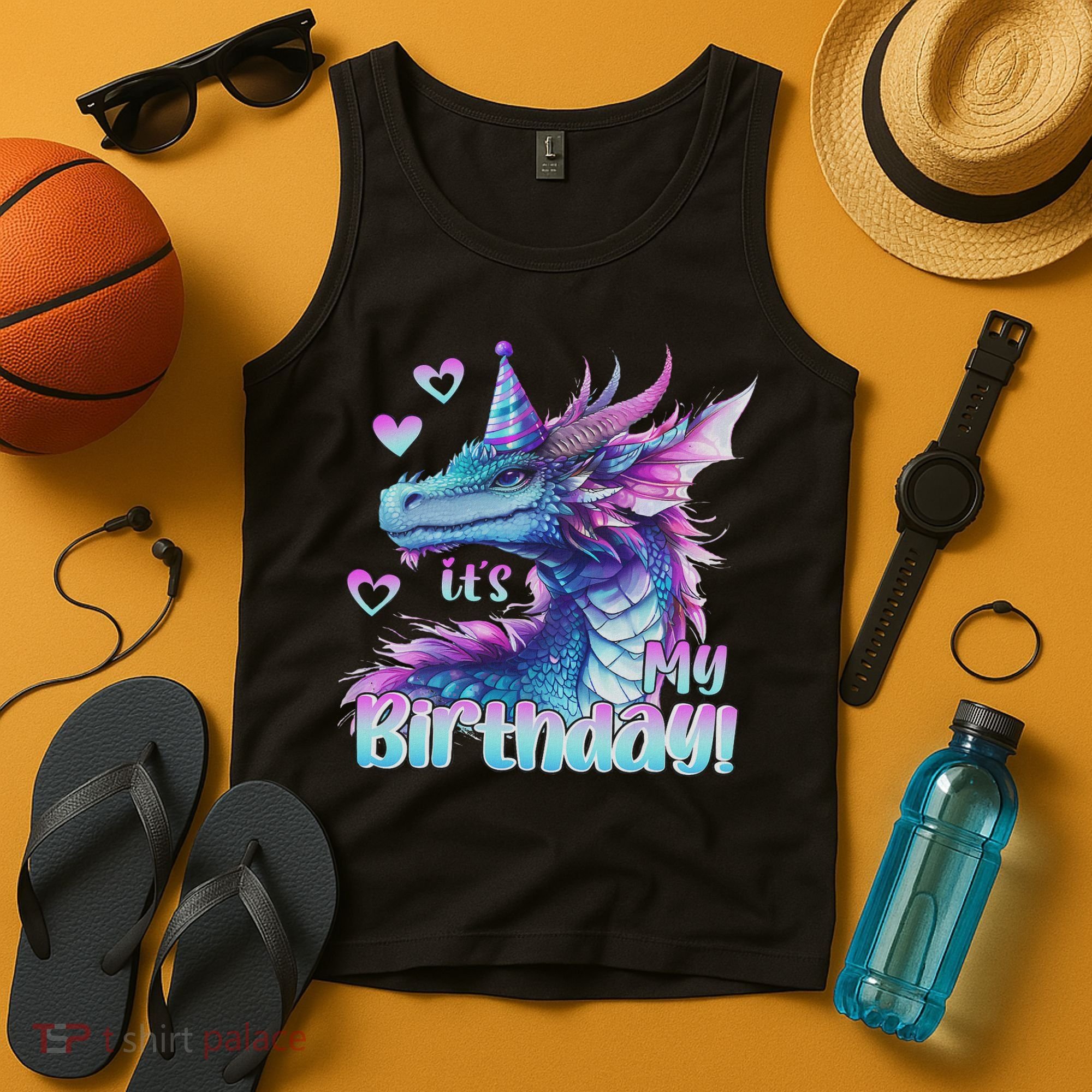 It's My Birthday Dragon Party Cute Dragons Lover Theme Tank Top