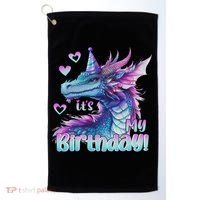It's My Birthday Dragon Party Cute Dragons Lover Theme Golf Towel thumb 0