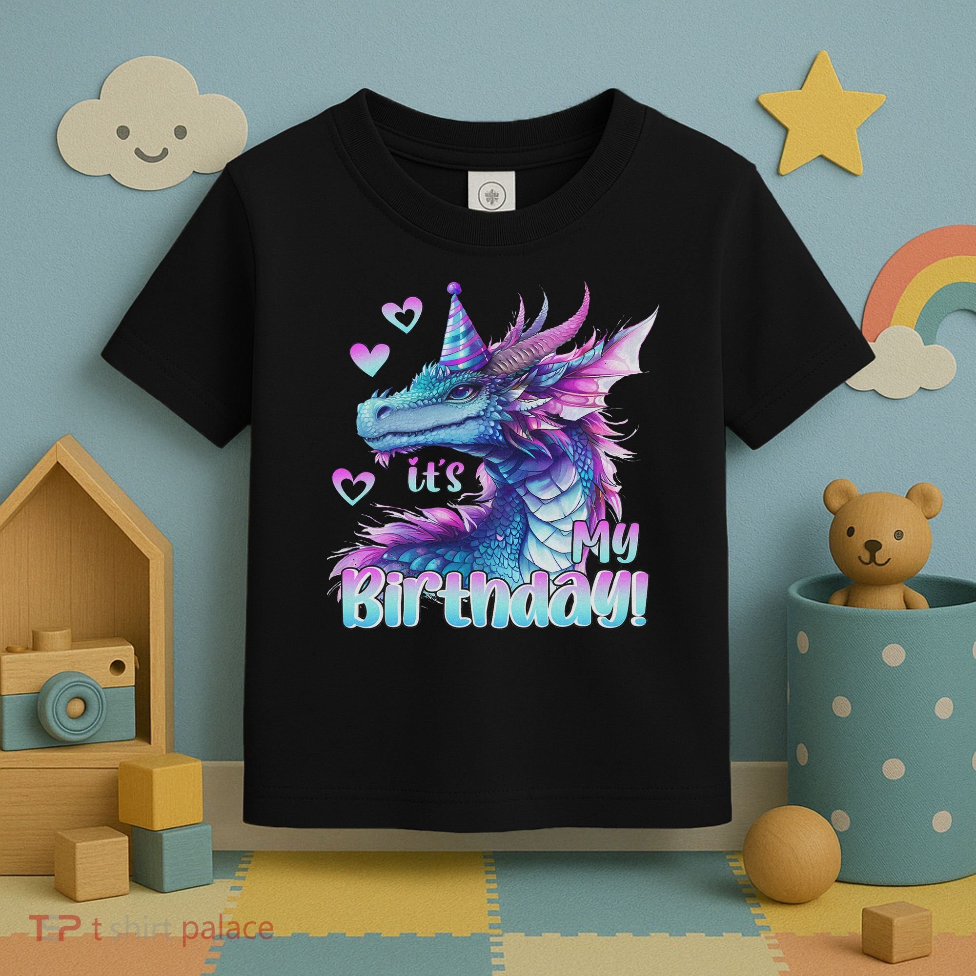 It's My Birthday Dragon Party Cute Dragons Lover Theme Toddler T-Shirt