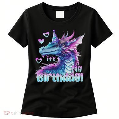 It's My Birthday Dragon Party Cute Dragons Lover Theme Women's T-Shirt