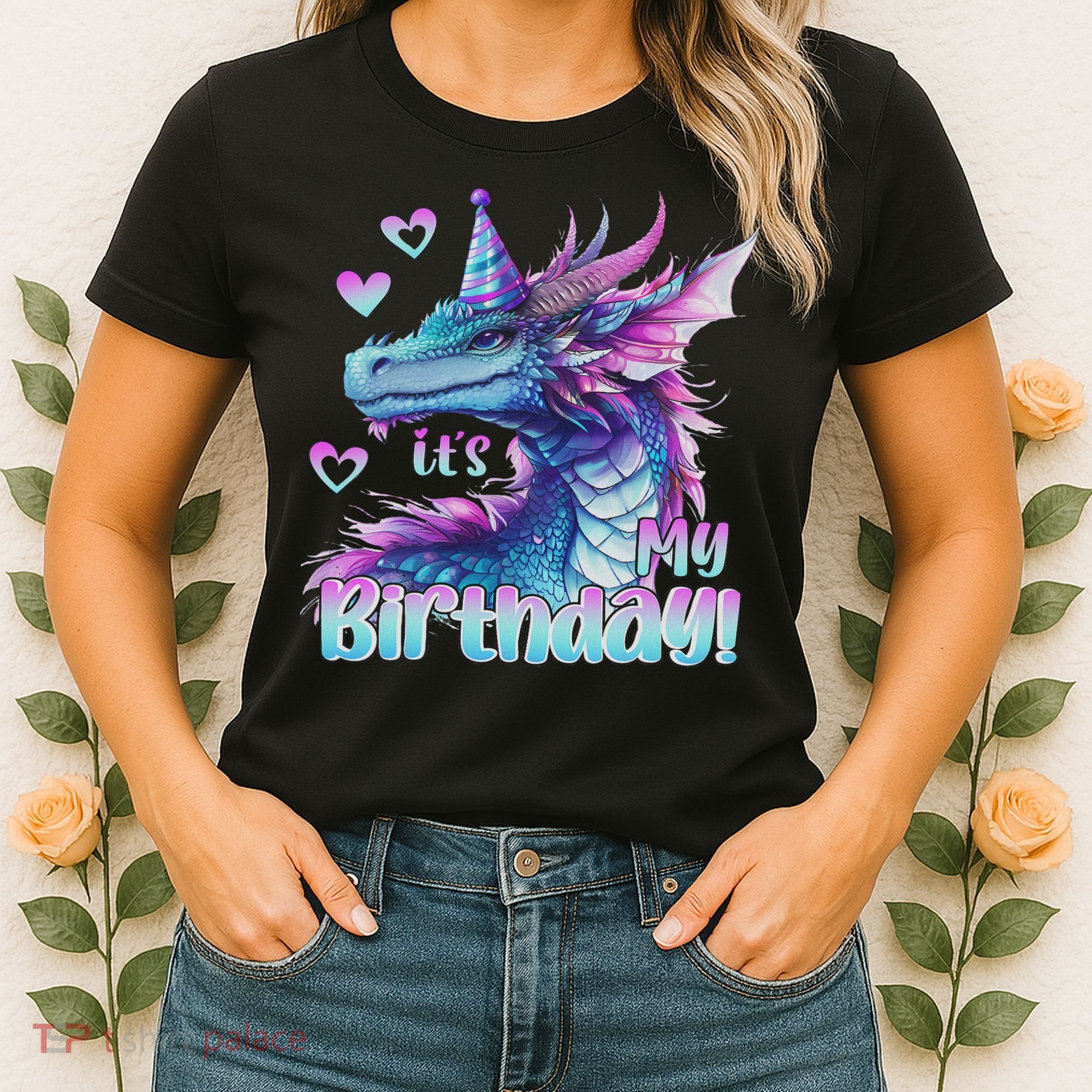 It's My Birthday Dragon Party Cute Dragons Lover Theme Women's T-Shirt