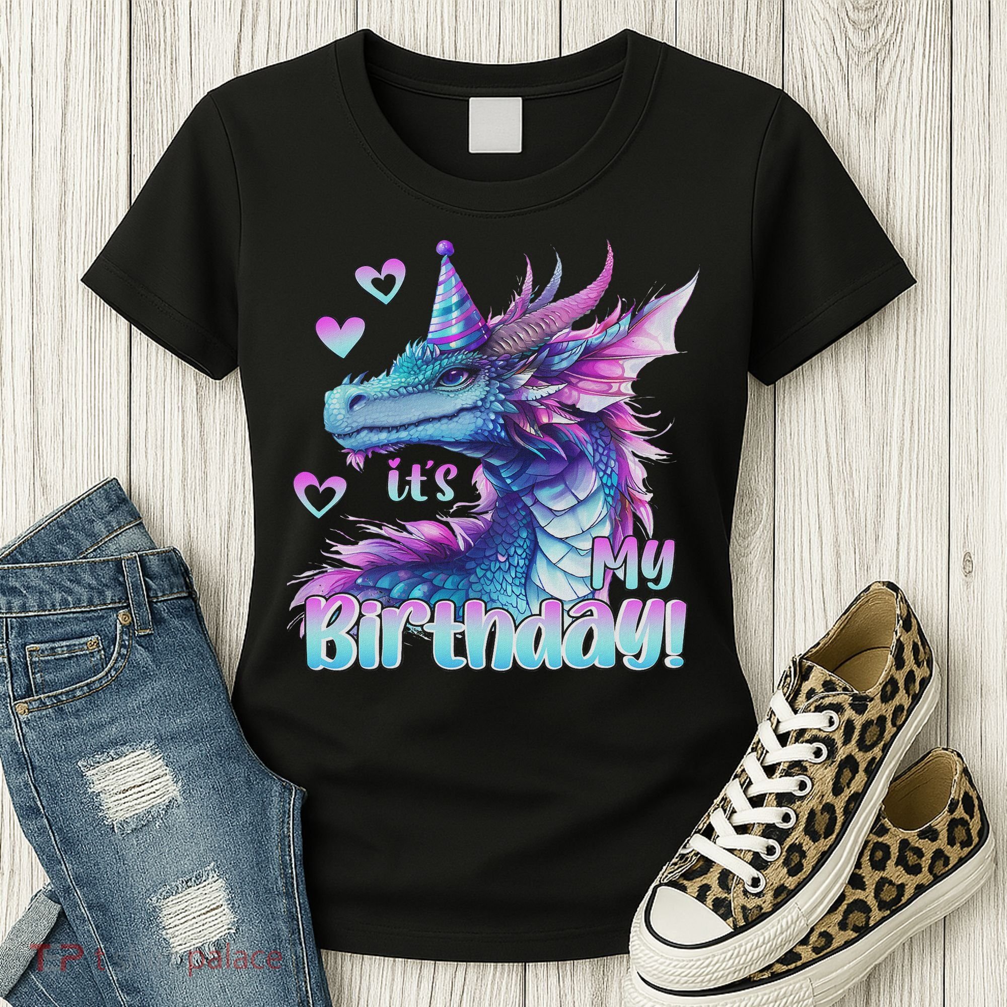 It's My Birthday Dragon Party Cute Dragons Lover Theme Women's T-Shirt