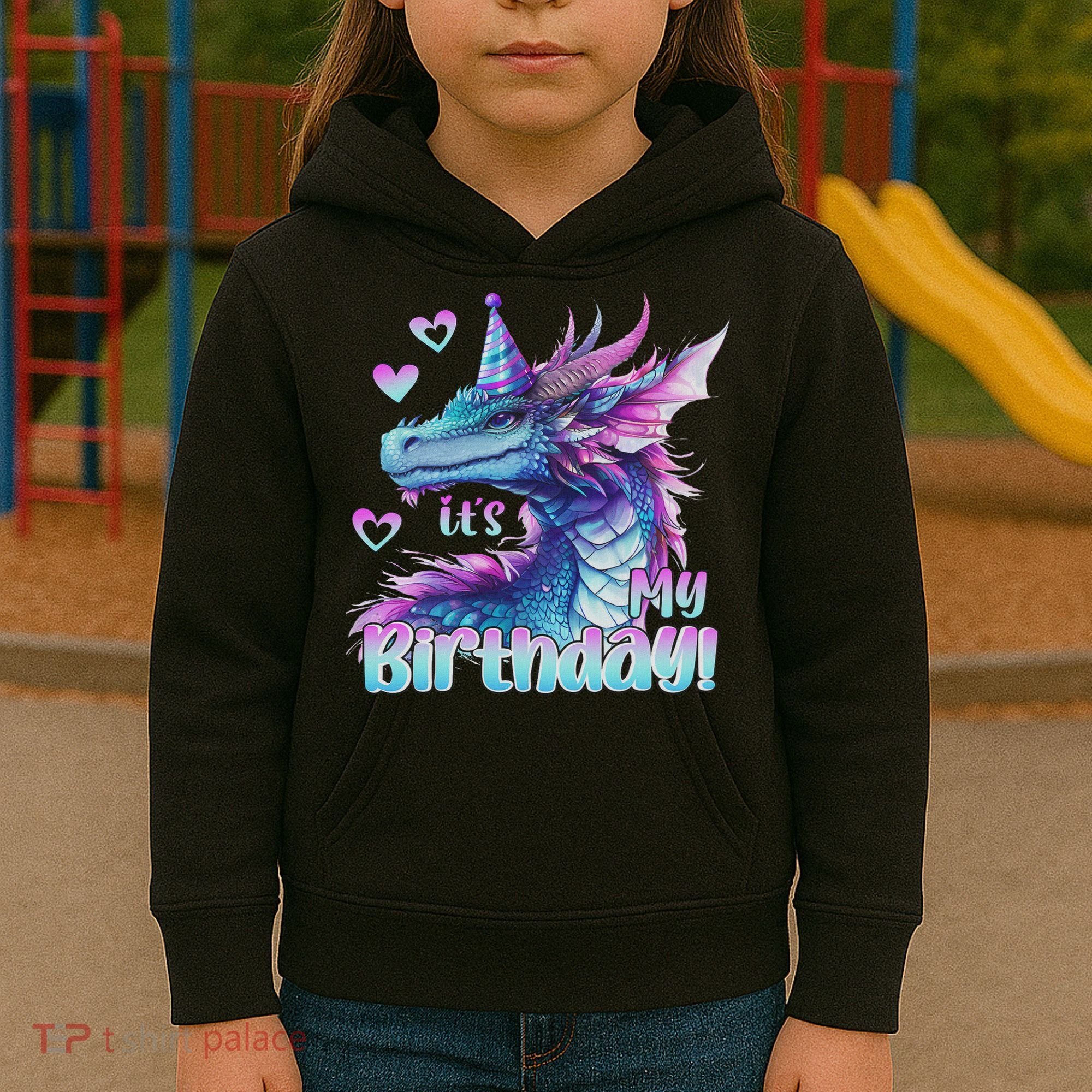 It's My Birthday Dragon Party Cute Dragons Lover Theme Kids Hoodie