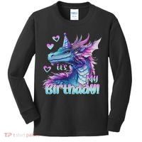 It's My Birthday Dragon Party Cute Dragons Lover Theme Kids Long Sleeve Shirt thumb 0