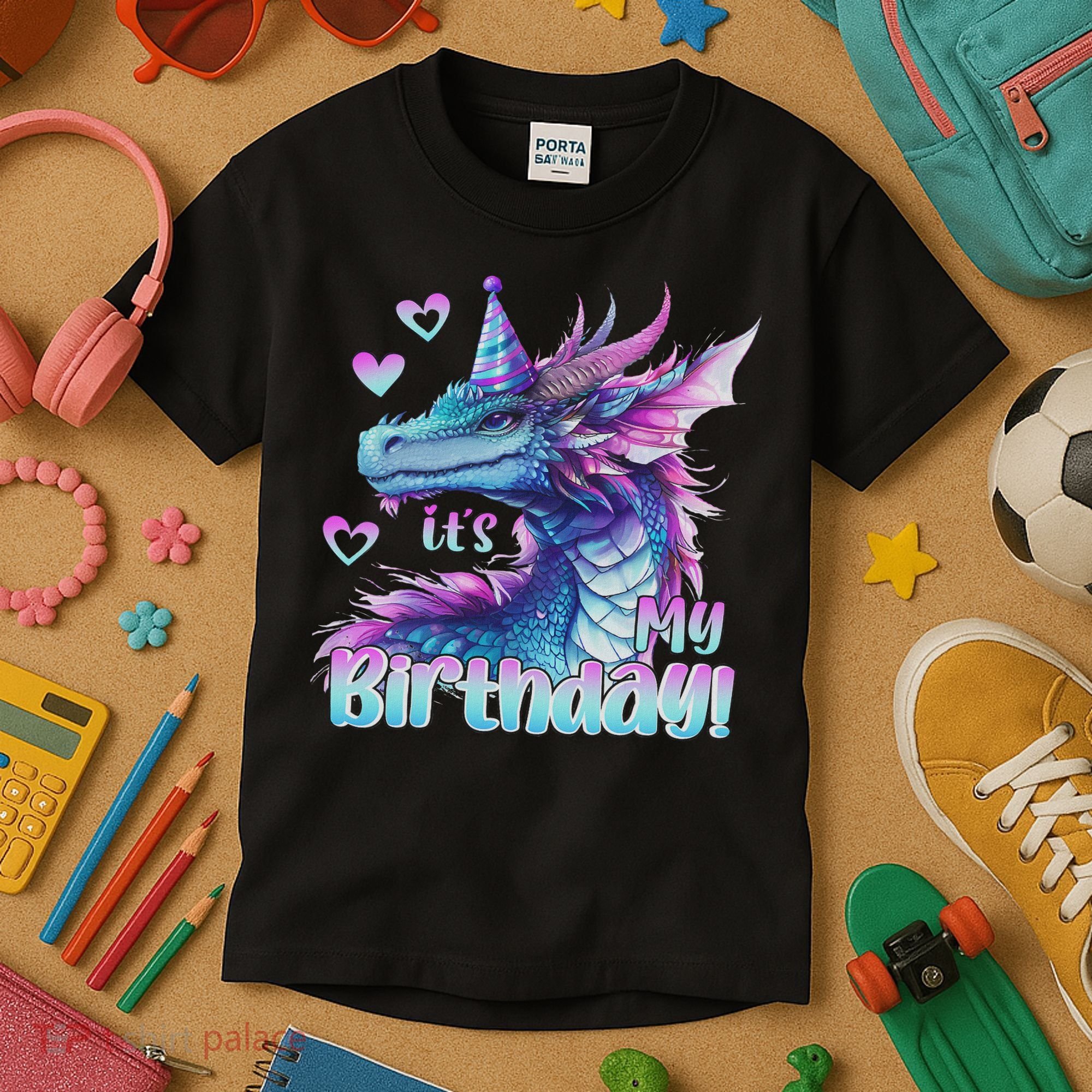 It's My Birthday Dragon Party Cute Dragons Lover Theme Kids T-Shirt
