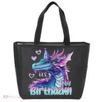 It's My Birthday Dragon Party Cute Dragons Lover Theme Tote Bag thumb 0