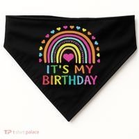 It's My Birthday For Women Ns Gift Rainbow USA-Made Doggie Bandana thumb 0