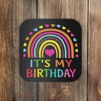 It's My Birthday For Women Ns Gift Rainbow Coaster thumb 0