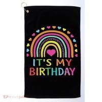 It's My Birthday For Women Ns Gift Rainbow Golf Towel thumb 0