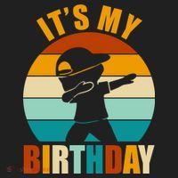 Its My Birthday Dab Retro Sunset Women's Sweatshirt thumb 2
