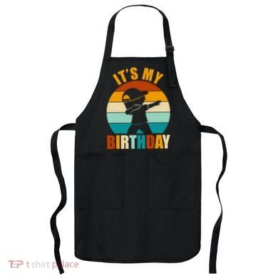 Its My Birthday Dab Retro Sunset Apron