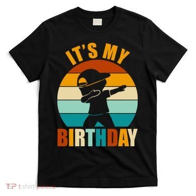 Its My Birthday Dab Retro Sunset T-Shirt