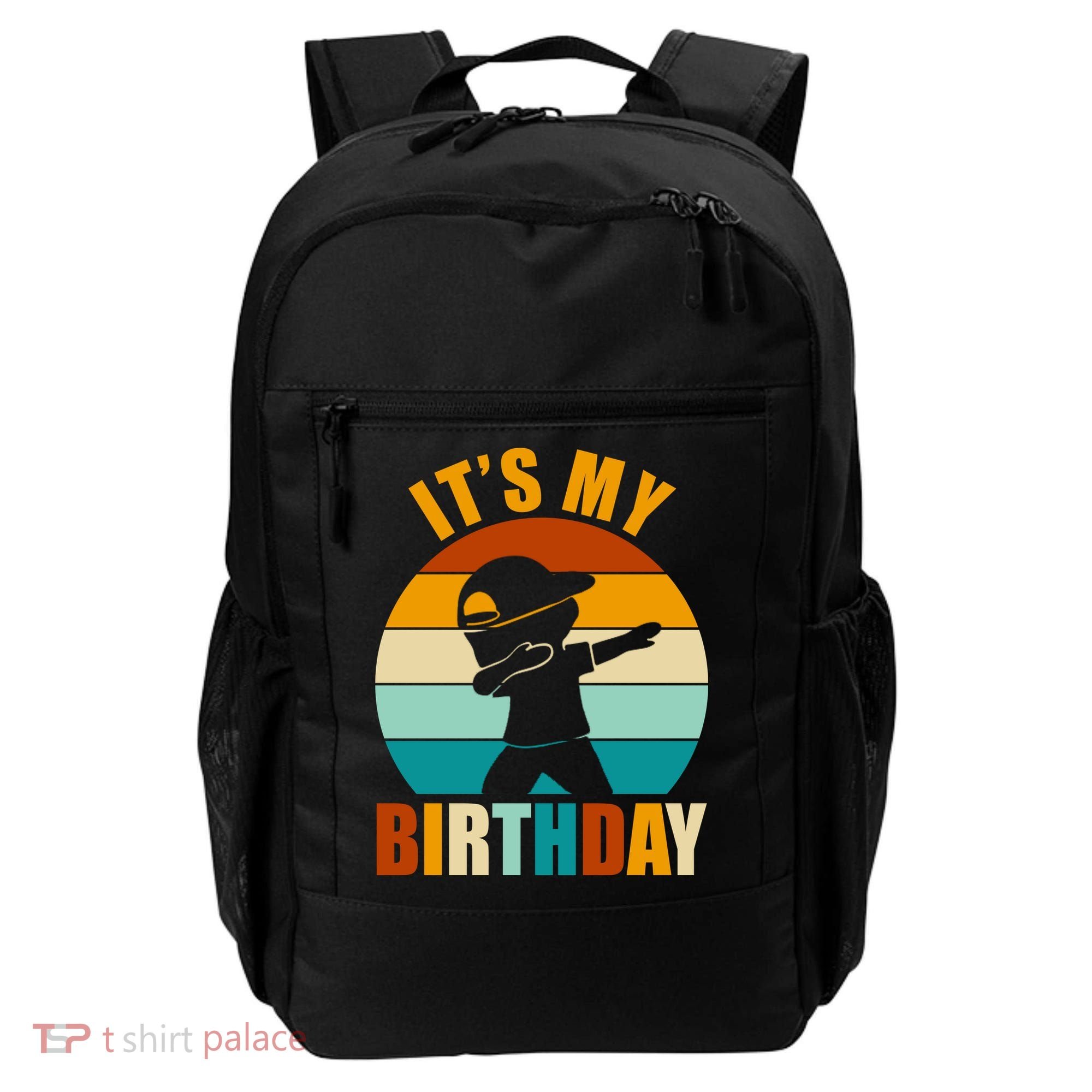 Its My Birthday Dab Retro Sunset Backpack