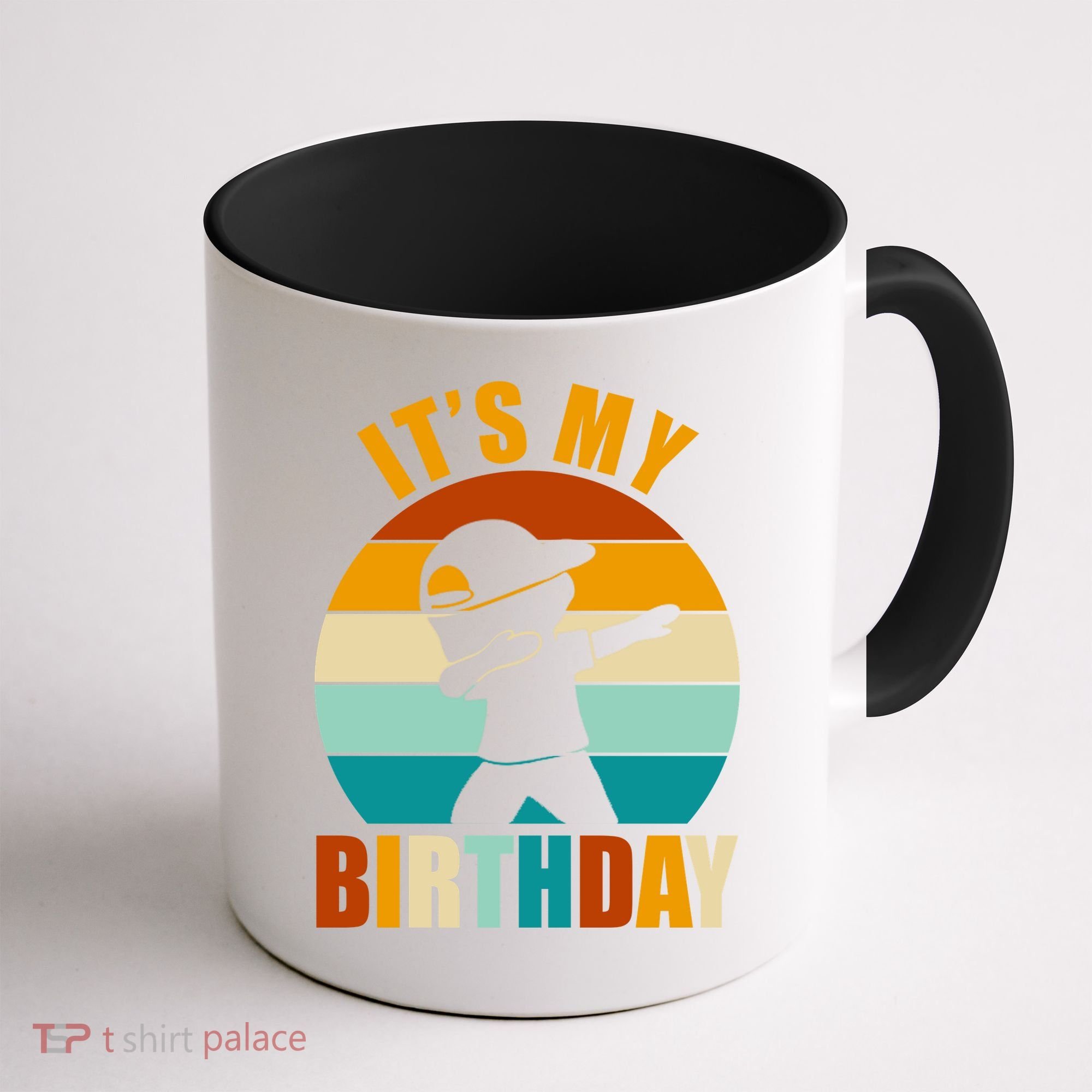 Its My Birthday Dab Retro Sunset Coffee Mug