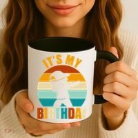 Its My Birthday Dab Retro Sunset Coffee Mug thumb 3