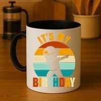 Its My Birthday Dab Retro Sunset Coffee Mug thumb 4