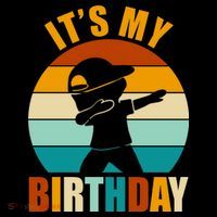 Its My Birthday Dab Retro Sunset Women's Hoodie thumb 2