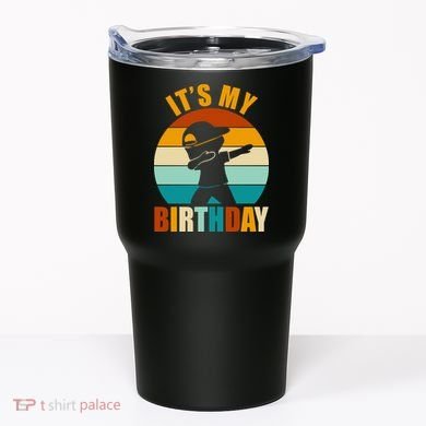 Its My Birthday Dab Retro Sunset Tumbler