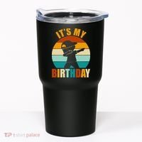 Its My Birthday Dab Retro Sunset Tumbler thumb 0