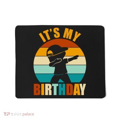 Its My Birthday Dab Retro Sunset Mousepad