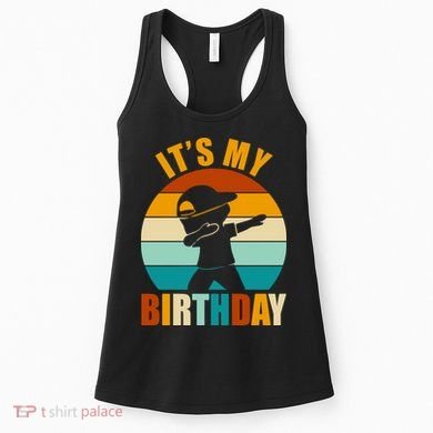 Its My Birthday Dab Retro Sunset Women's Tank Top