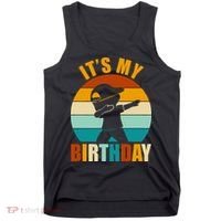 Its My Birthday Dab Retro Sunset Tank Top thumb 0
