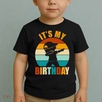 Its My Birthday Dab Retro Sunset Toddler T-Shirt thumb 2