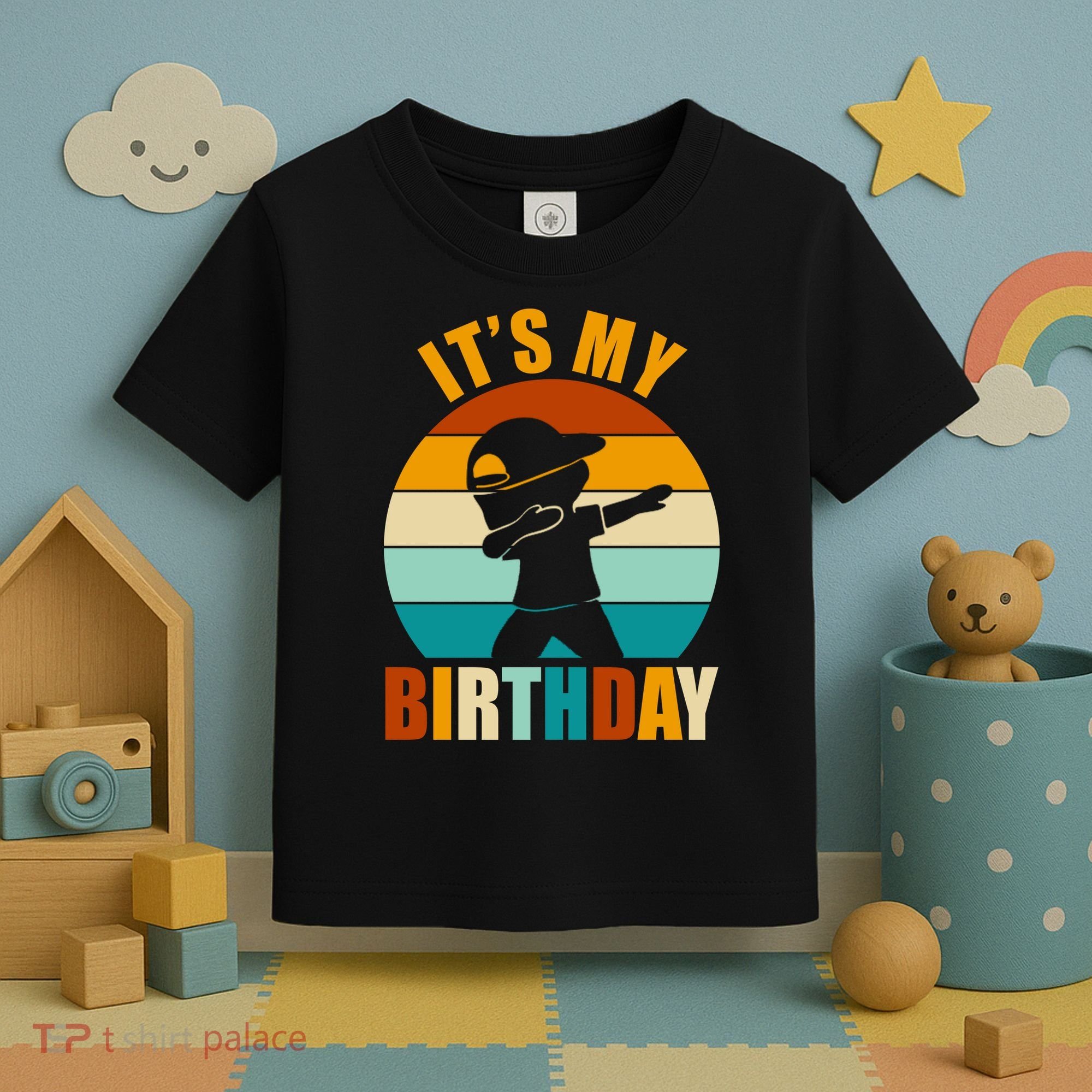 Its My Birthday Dab Retro Sunset Toddler T-Shirt