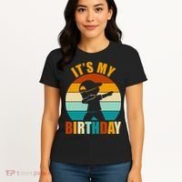 Its My Birthday Dab Retro Sunset Women's T-Shirt thumb 4