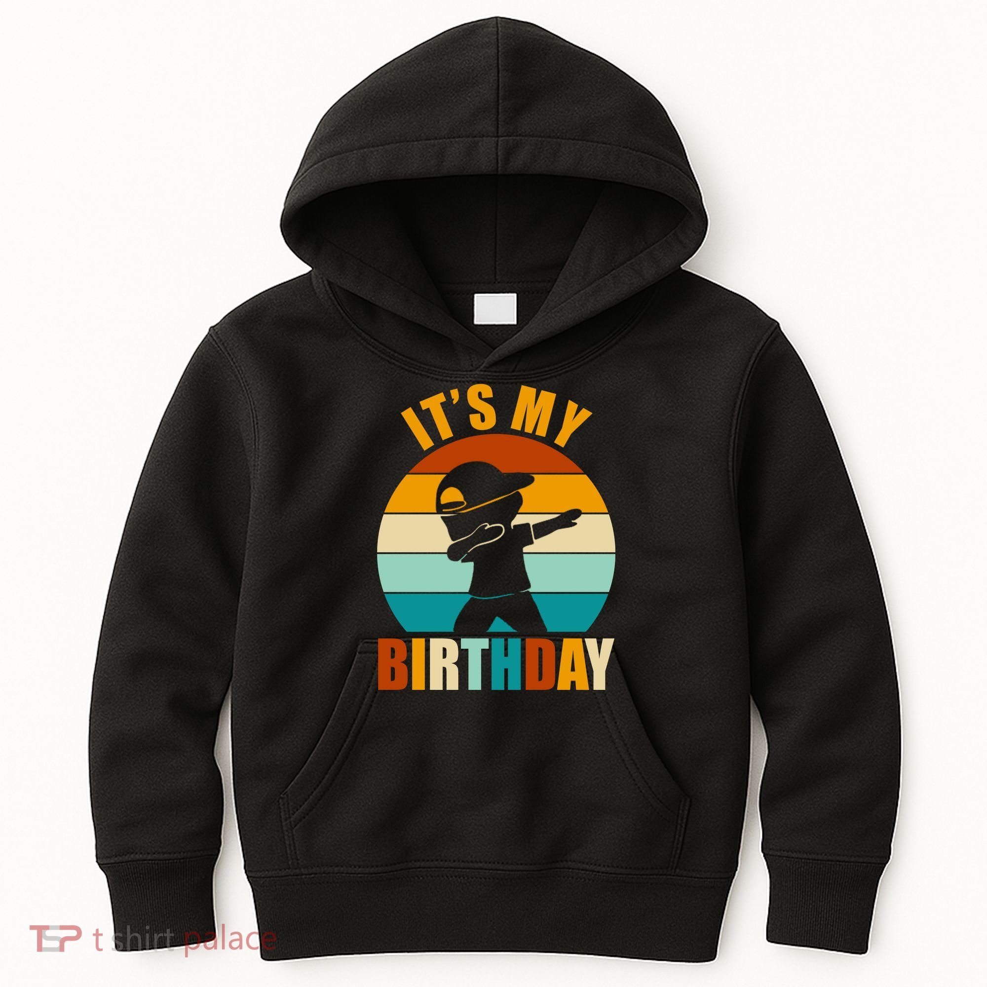 Its My Birthday Dab Retro Sunset Kids Hoodie
