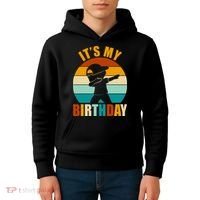 Its My Birthday Dab Retro Sunset Kids Hoodie thumb 4