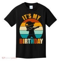 Its My Birthday Dab Retro Sunset Kids T-Shirt thumb 0