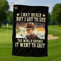 I May Be Old But Got To See The World Golf Towel thumb 1
