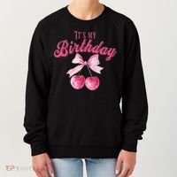 Its My Birthday Girl Coquette Cherry Bow Girly Bday Women's Sweatshirt thumb 0