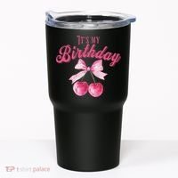 Its My Birthday Girl Coquette Cherry Bow Girly Bday Tumbler thumb 0